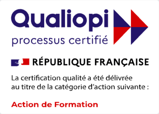 PrevH Groupe - Logotype certification Qualiopi catégorie Actions de formation